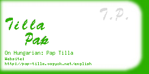 tilla pap business card